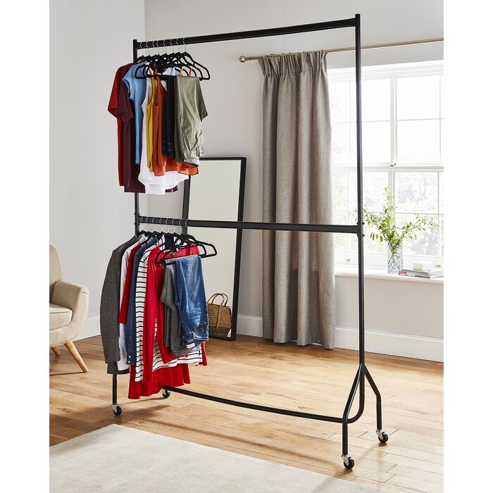 Symple Stuff Two Tier Heavy Duty Clothes Rack Reviews Wayfair Co Uk   Two Tier Heavy Duty Clothes Rack 